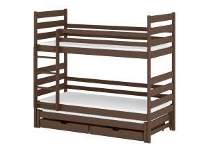 TOMI 90x190 dark chocolate bunk bed Lano Furniture