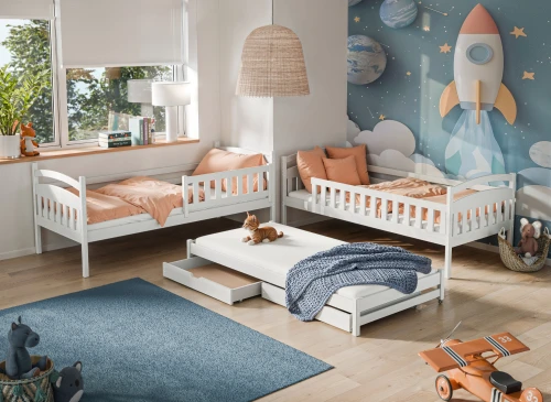 BLANKA 90x200 Biela poschodová posteľ Lano Nábytok