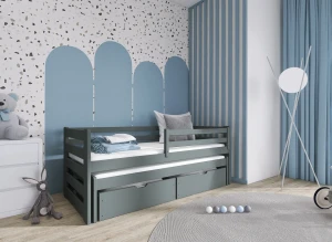 SENSO 90x190 graphite bunk bed Lano Furniture