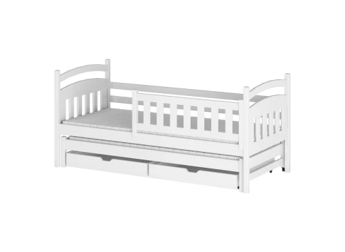 GALAXY 90x200 white double trundle bed Lano Furniture