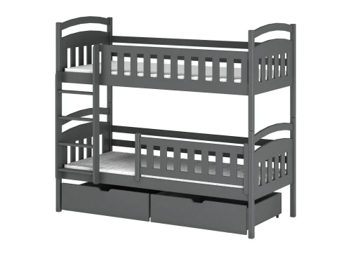 IGNAŚ 80x180 graphite bunk bed Lano Furniture