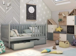 ALICJA 80x190 grey children's bed Lano Furniture