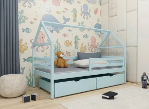 ARON 80x160 blue children's bed Lano Furniture