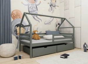 ARON 80x190 graphite children's bed Lano Furniture