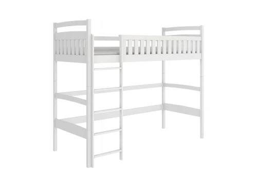 MIA 80x160 white loft bed Lano Furniture