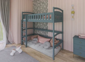 MIA 80x160 grey loft bed Lano Furniture