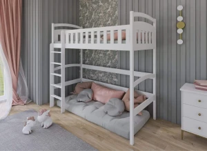 MIA 90x180 white loft bed Lano Furniture