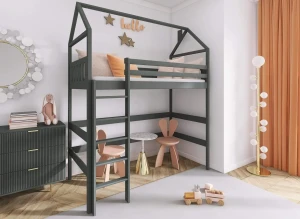 GLORIA 80x180 graphite loft bed Lano Furniture