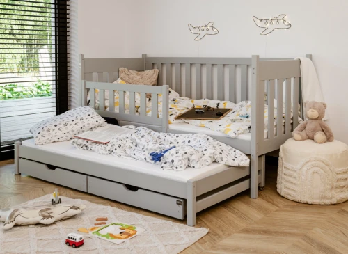 KAJA 90x180 grey bunk bed Lano Furniture
