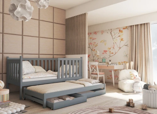 KAJA 90x180 grey bunk bed Lano Furniture