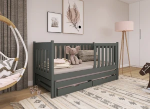 KAJA 90x180 graphite bunk bed Lano Furniture