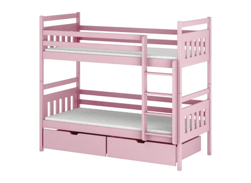 ADAŚ 80x160 pink bunk bed Lano Furniture