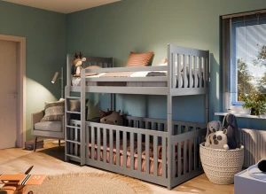 CRIS 90x180 grey bunk bed Lano Furniture