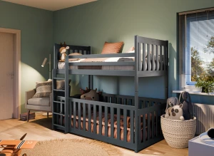 CRIS 90x200 graphite bunk bed Lano Furniture