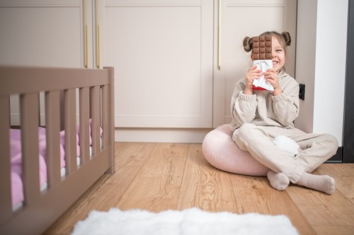 BELLA 90x190 mliečna čokoláda detská jednolôžková posteľ Lano Nábytok
