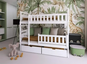 IGNAŚ 80x170 white bunk bed Lano Furniture