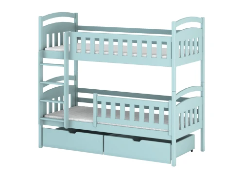 IGNAŚ 80x190 Modrá poschodová posteľ Lano Nábytok
