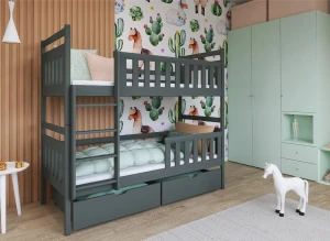 MONIKA 80x160 graphite bunk bed Lano Furniture
