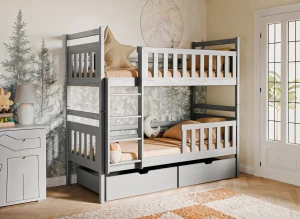 MONIKA 90x180 grey bunk bed Lano Furniture