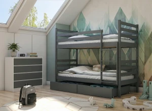 NEMO 80x190 graphite bunk bed Lano Furniture