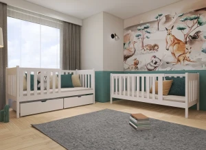 DAWID 80x190 borovica poschodová posteľ Lano Nábytok