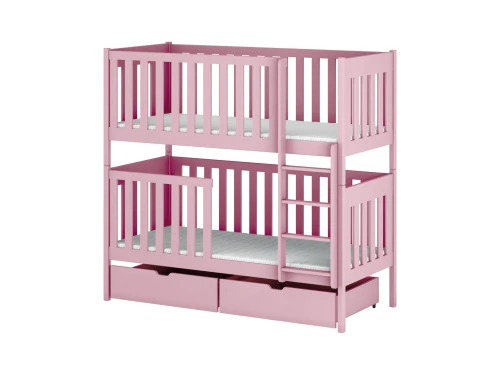 DAWID 90x200 ružová poschodová posteľ Lano Nábytok