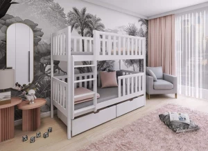 MICHALINA 80x160 white bunk bed Lano Furniture