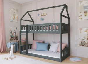 POLA 80x160 graphite bunk bed Lano Furniture