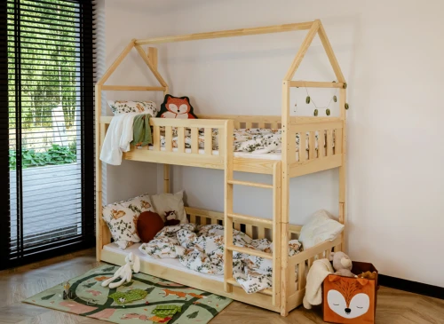 POLA 90x200 borovica poschodová posteľ Lano Nábytok