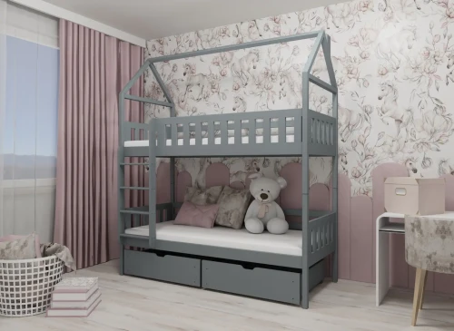 GAJA 90x190 grey bunk bed Lano Furniture