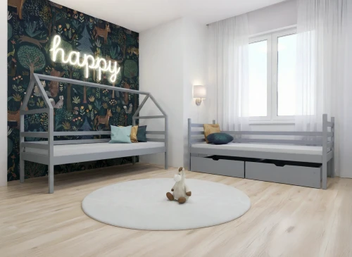 ALEX 80x180 grey bunk bed Lano Furniture