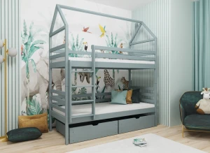 ALEX 80x200 grey bunk bed Lano Furniture