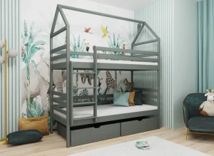 ALEX 90x190 graphite bunk bed Lano Furniture