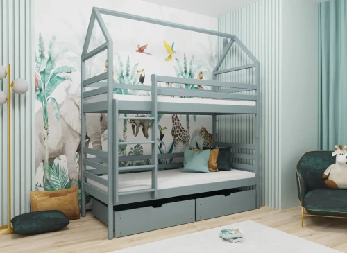 ALEX 90x200 grey bunk bed Lano Furniture