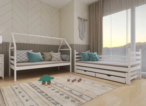 DALIA 80x170 Biela poschodová posteľ domček Lano Nábytok