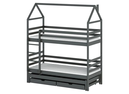 DALIA 80x180 graphite house bunk bed Lano Furniture