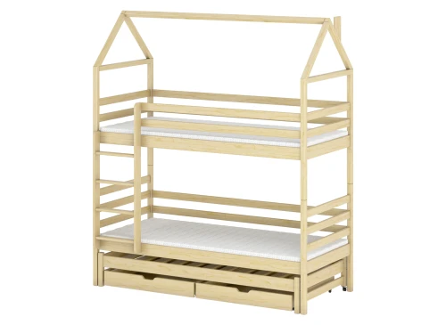 DALIA 90x200 pine house bunk bed Lano Furniture