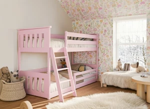 KEVIN 90x200 pink bunk bed Lano Furniture