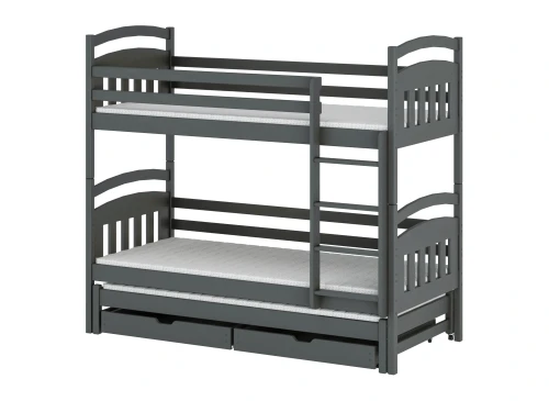 ALAN 80x170 graphite bunk bed Lano Furniture