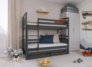 ALAN 90x180 graphite bunk bed Lano Furniture