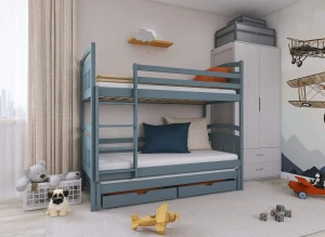 ALAN 90x180 grey bunk bed Lano Furniture