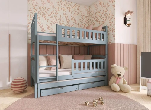 BLANKA 80x180 grey bunk bed Lano Furniture