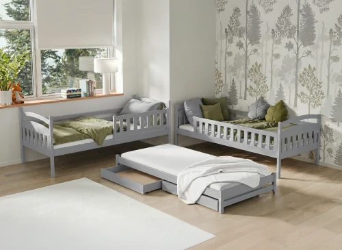 BLANKA 80x180 grey bunk bed Lano Furniture