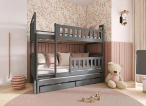BLANKA 90x180 graphite bunk bed Lano Furniture