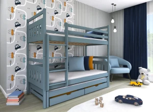 SEWERYN 90x200 grey bunk bed Lano Furniture