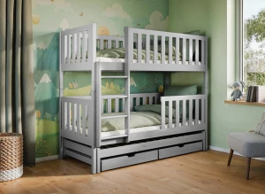 LEA 80x160 grey bunk bed Lano Furniture