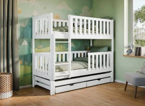 LEA 90x180 white bunk bed Lano Furniture