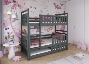 OLIWIA 80x180 graphite bunk bed Lano Furniture