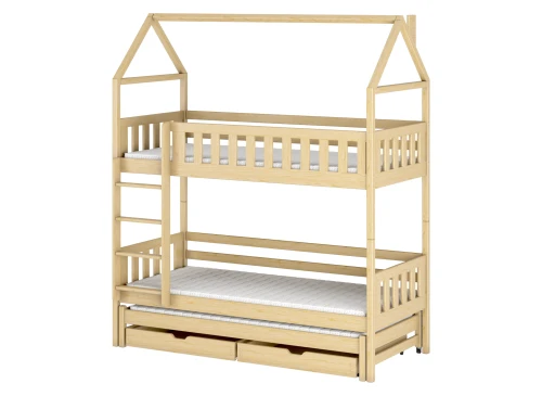 IGA 90x190 pine house bunk bed Lano Furniture