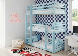 TED 90x190 blue bunk bed Lano Furniture